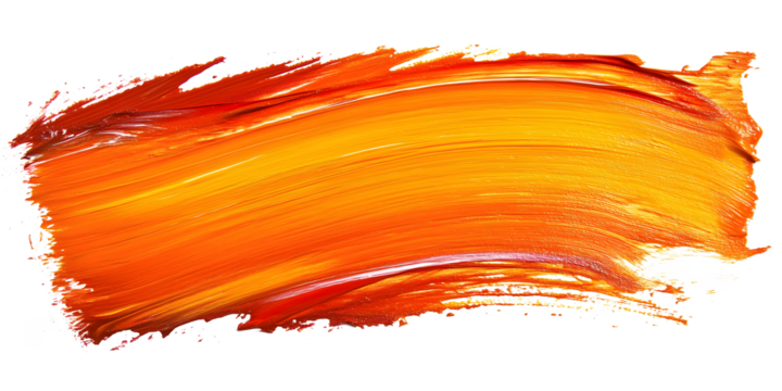 Textured orange paint brush. Paint Brush, ink brush, brush strokes, grungy paint brush. Grungy texture brush.