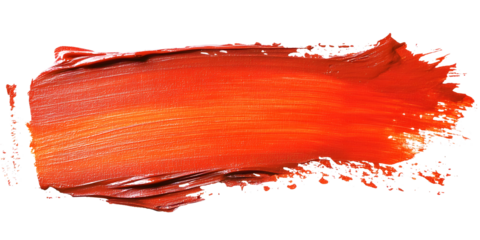 Textured orange paint brush. Paint Brush, ink brush, brush strokes, grungy paint brush. Grungy texture brush.