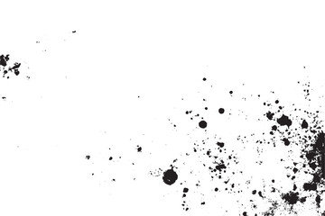 Fototapeta premium Monochrome abstract grunge texture with ink splats and splashes, featuring noisy, grainy, distressed, and worn elements, along with a rustic, scratchy, messy, damaged, and crack appearance