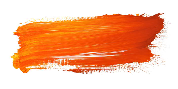 Orange paint brush. Paint Brush, ink brush, brush strokes, grungy paint brush. Grungy texture brush.
