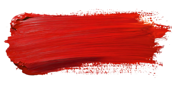 Red paint brush. Paint Brush, ink brush, brush strokes, grungy paint brush. Grungy texture brush.