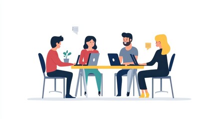 Colleagues Admiring Each Other's Work in Meeting