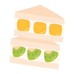 Japanese Strawberry Cream Sandwich Fruits and Season Fruit Sando