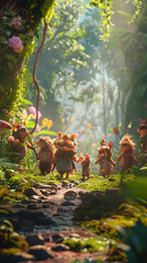 fantacy magical and robot in the world