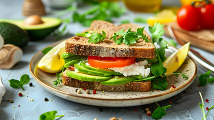 Avocado and Tomato Sandwich A Delicious and Healthy Lunch