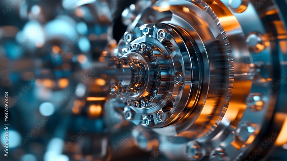 Aufkleber precision 3d rendering of catalyst integrated in advanced machinery with high-definition textures