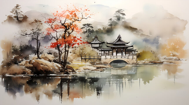 山水画 Images – Browse 1,603 Stock Photos, Vectors, and