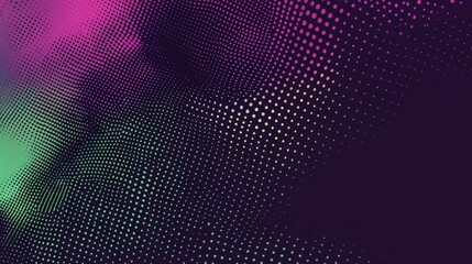 Obraz premium Abstract green, purple and pink dotted pattern.