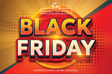 a poster for the black Friday sale with editable text effect