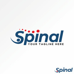 Logo design graphic concept creative abstract premium vector stock initial S body font word Spinal bond. Related to monogram typography health therapy