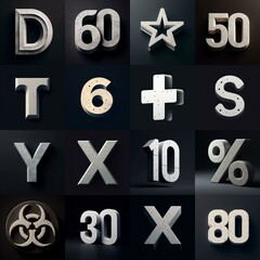 Concrete Lettering Typeface. AI generated illustration