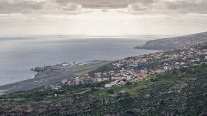 Panoramic view over the Madeira Airport