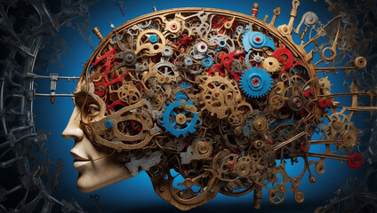 Brain Surrounded by Gears