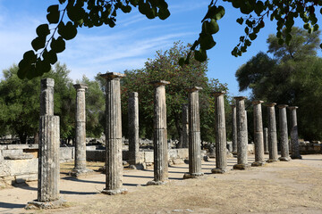 classic and ancient ruins of olympia in greece