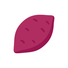 Cartoon sweet potato icon. Simple flat color vector style illustration.