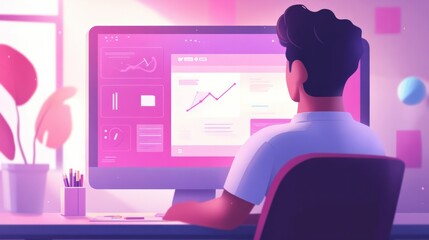 An adaptive learning technology interface, showing personalized course adjustments based on the student's progress and performance, providing tailored lessons