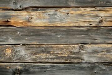 Fototapeta premium Close-up of Weathered Horizontal Wooden Planks