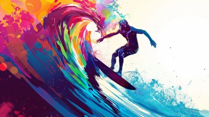 Naklejka premium Archer colourful abstract art