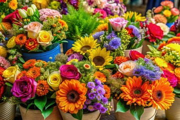 A bouquet of vibrant and fragrant flowers brings a touch of nature and joy to any moment, elevating the senses and the occasion.