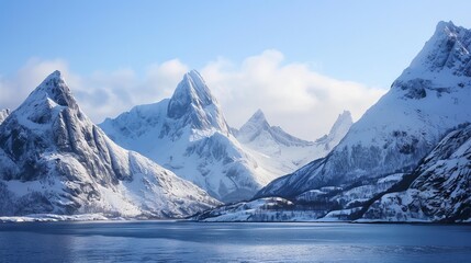 "Nature's Majesty: A Humbling Journey Through the Arctic Circle's Icy Peaks"