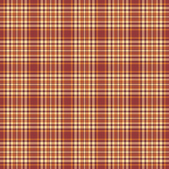Hounds tartan seamless background, close-up fabric texture check. Sketching pattern vector textile plaid in red and amber colors.