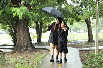 Single Mother and Son