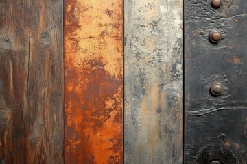 Vertical Panel of Four Different Textured Materials