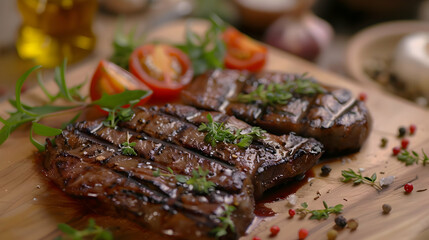 Juicy Grilled Steak with Spices A Culinary Delight
