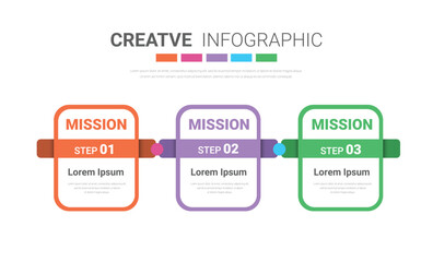 Template for cycle diagram, graph, presentation and round chart. Business concept with 3 equal options, parts, steps or processes. Startup layout for your project.