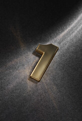 Luxurious number 1 and lighting image.

