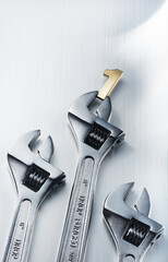 Luxurious number 1 and wrench image.
