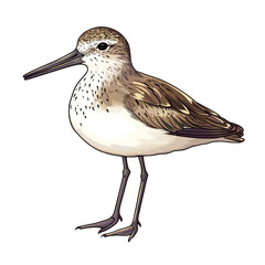 Obraz premium Marsh Sandpiper transparent icon | Icon | Anime