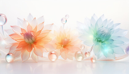 Obraz premium Transparent dahlia flower background