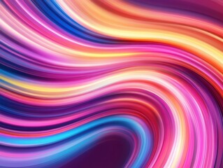 Bright and vibrant light trails forming dynamic waves of color in an abstract and futuristic design, creating a glowing and energetic conceptual background.