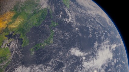 宇宙に漂う地球01