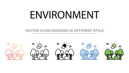 Environment icon design with white background stock illustration