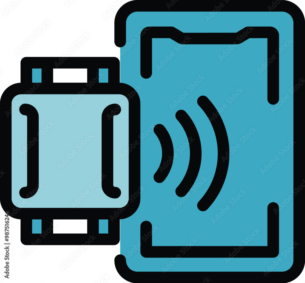 Aufkleber smart card is communicating with a point of sale terminal to make a secure contactless payment
