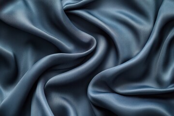 Obraz premium Abstract Draped Blue Silk Fabric Texture