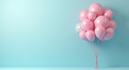 pink balloon in the air