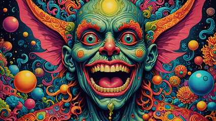 Abstraktion Mehrfarbiges &Uuml;bel 16х9. Hintergrund f&uuml;r das Design 3.