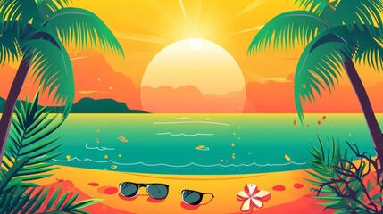 Obraz premium vector summer themed banner design -