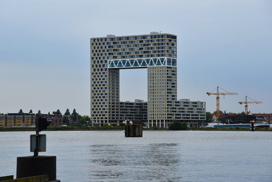 Amsterdam, Netherlands. August 22, 2024. The poortgebouw, a residential area in Amsterdam.