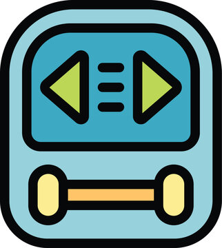 recommend clip art: This icon depicts a portable music player with buttons for controlling playback