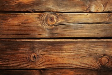 Naklejka premium Close-up of Rustic Brown Wooden Plank Surface