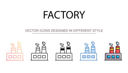 Factory icon design with white background stock illustration