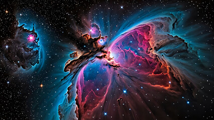 Abstraktion Die Faszination entfernter Galaxien 16х9. Hintergrund für das Design 6.