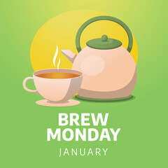 Brew Monday vector design template good for celebration usage. Brew Monday design. flat design. eps 10.
