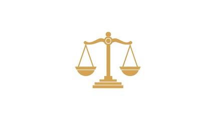 Modern Law Firm Logo Icon on White Background for Legal Services Branding