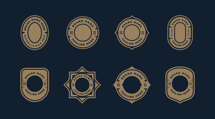 logo badge design template with the text editable for clothing, sport and apparel