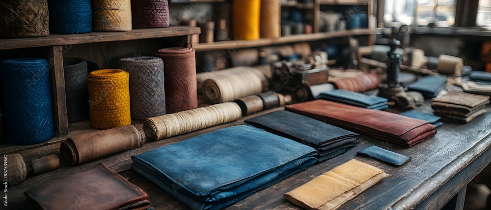 Poster the crafting journey showcasing the process of creating traditional handmade products from raw mater
